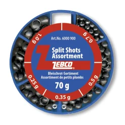 Zebco Bleischrot-Sortiment 70g fein| Sets Feederangeln Und Co|Sets Friedfischangeln