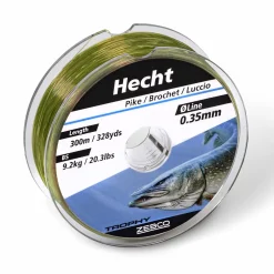 Zebco Trophy Hecht 0,35mm 300m TOP Angelschnur| Spezial Angelschnur|Monofile Angelschnur