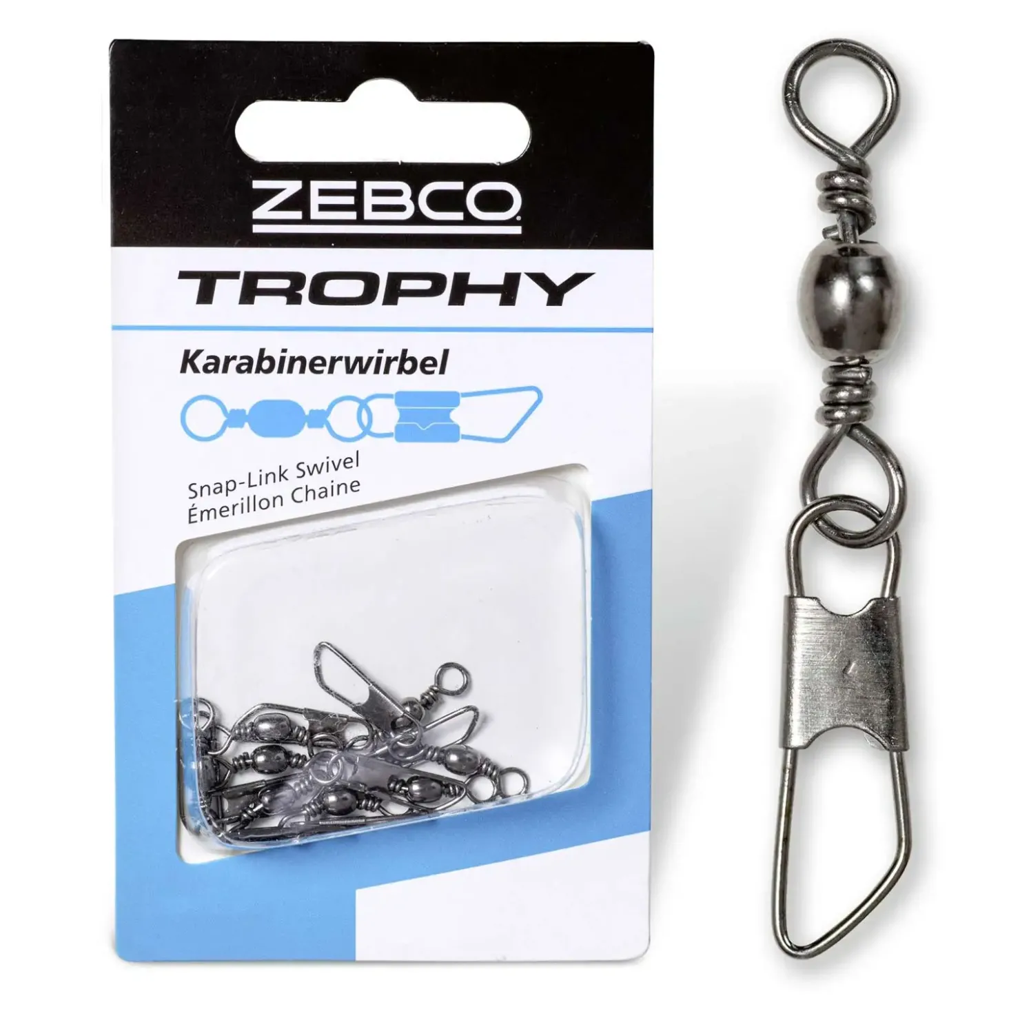 Zebco Trophy Karabinerwirbel Gr. 12 Hochleistungswirbel| Wirbel & Karabiner
