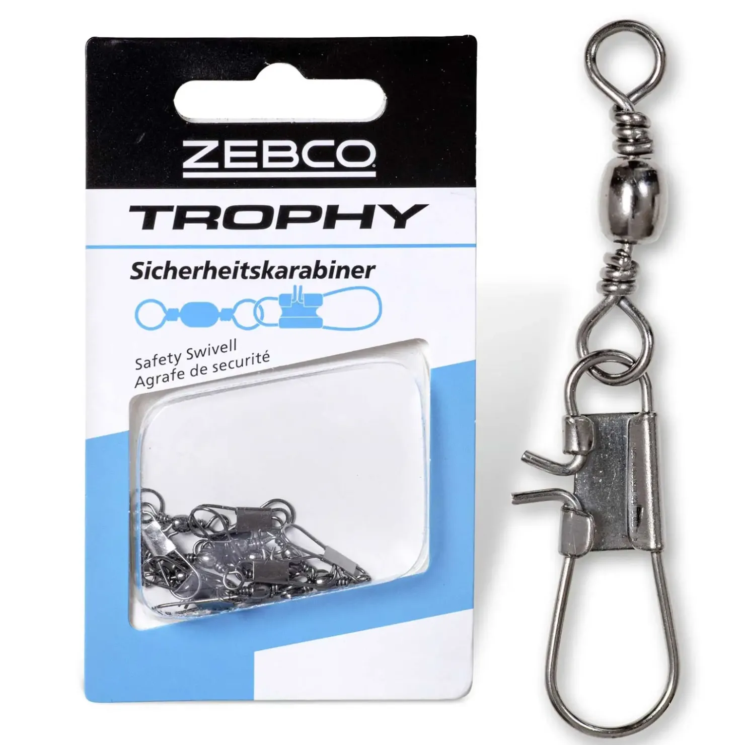 Zebco Trophy Sicherheitswirbel Gr. 14| Wirbel & Karabiner