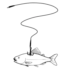 Zeck Fishing Zeck Dead Bait Treble #4 Rig gebundenes Vorfach| Stahlvorfach Mit Haken